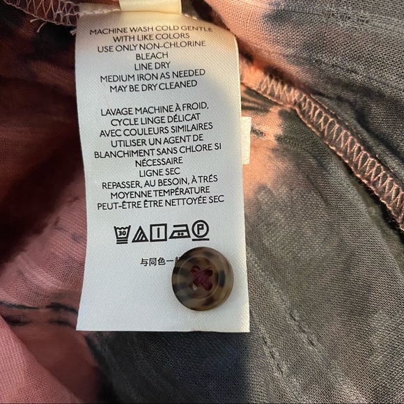 NWT Anthropologie Pilcro Janesse Cotton Tie-Dye Buttondown Top | Women’s XS - Picture 5 of 6